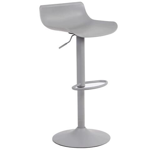 Sgabello Regolabile Con Poggiapiedi Per Arredo Bar Esterno Interno Con Seduta In Polipropilene E Struttura In Acciaio Poly Steel - Gray - Foto 1