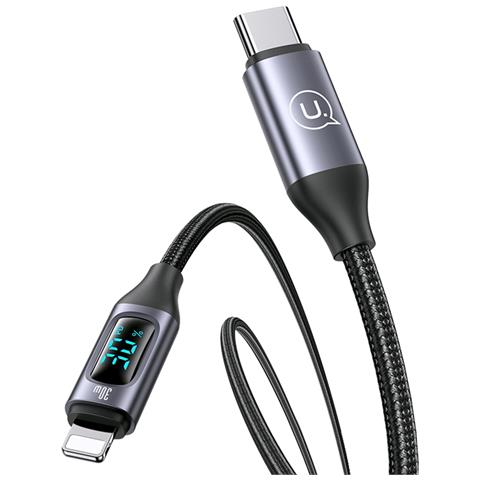 Cavo 30w Usb-c A Lightning 1.2m Modello Display Bd Con Schermo Led, Nero - Foto 1