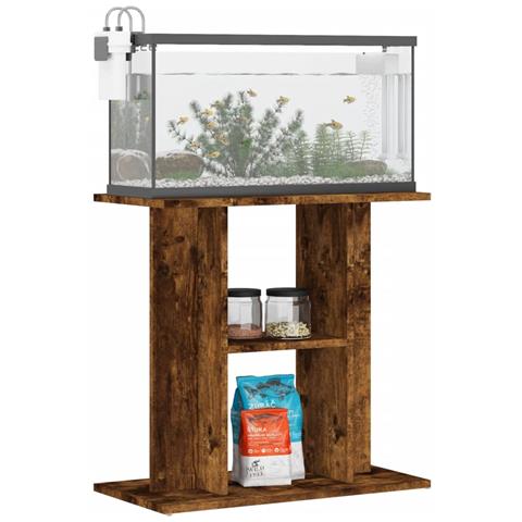 Supporto Acquario 60x30x60 cm in Legno Multistrato Rovere Fumo - Foto 2