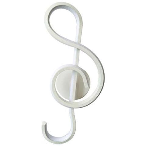 Applique Lampada Interno Moderna Parete Muro Note Musicali 14w Luce Calda Sj090 - Foto 3