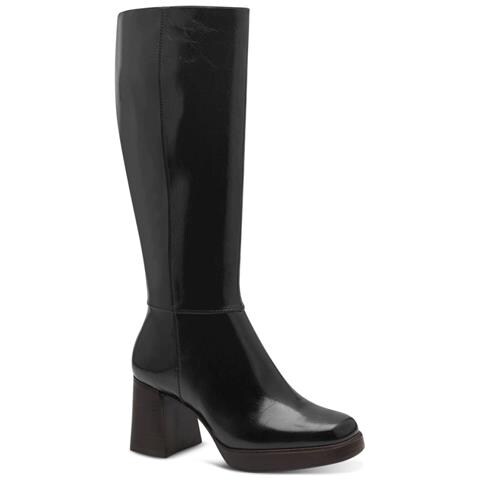 Black Casual Closed Long Heeled Boot Stivali Sintetico E Tessile Scarpe Donna Nero Eu 39, 1-25533-43 001 - Foto 1