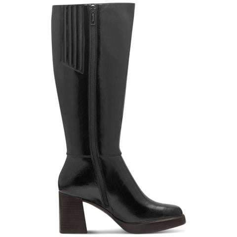 Black Casual Closed Long Heeled Boot Stivali Sintetico E Tessile Scarpe Donna Nero Eu 39, 1-25533-43 001 - Foto 3