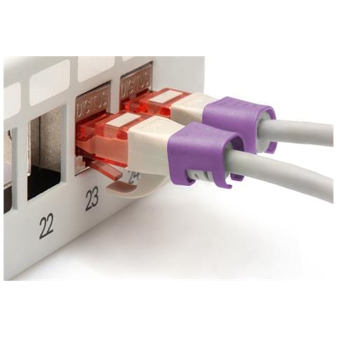 Digitus A-CC-VI, Clip di codifica a colori, Viola, Cloruro di polivinile (PVC), Cat5e/6, 100 pz, 100 mm - Foto 2