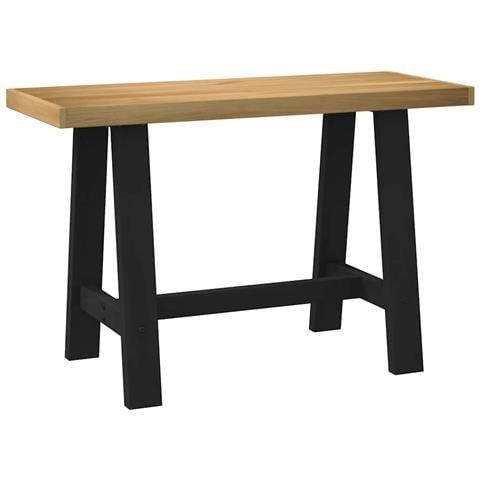 Scrivania Noain Gambe A Forma Di A 120x50x75 Cm Legno Massello - Foto 1