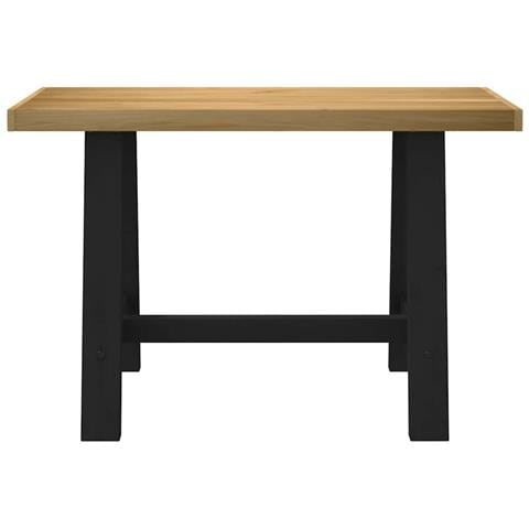 Scrivania Noain Gambe A Forma Di A 120x50x75 Cm Legno Massello - Foto 3