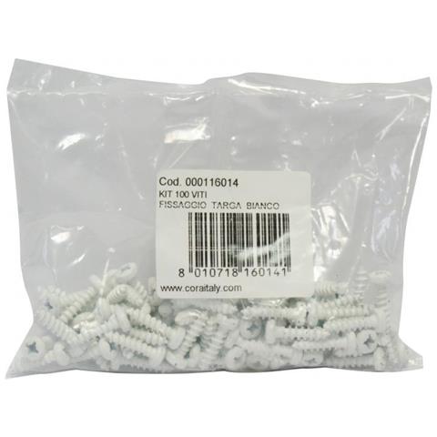 Kit 100 Viti Bianche Fissaggio Targa - Foto 2