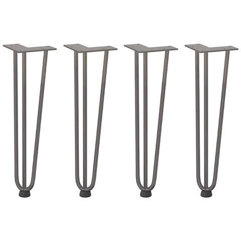 Gambe Tavolo A Forcina 4 Pz 42 Cm Acciaio Massiccio - Foto 2