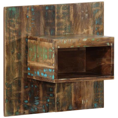 Comodino Multicolore 50x27x50 Cm In Legno Massello Recupero - Foto 1