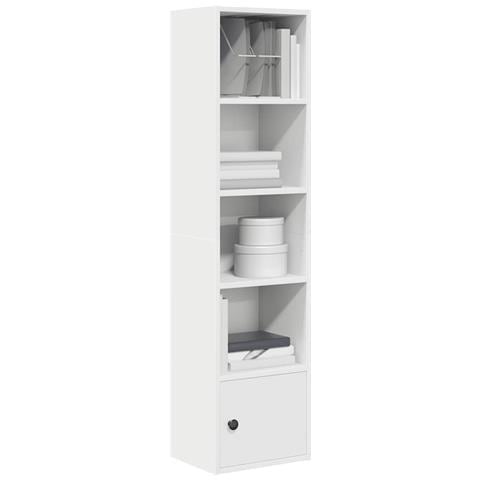 Libreria Bianca 31x24x127 Cm In Legno Multistrato - Foto 1