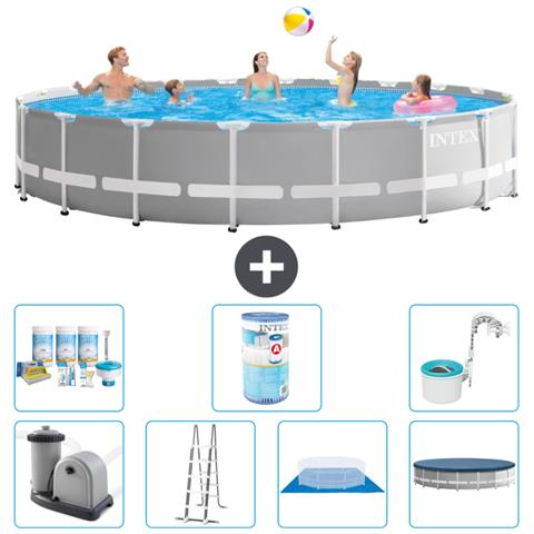 Piscina Fuori Terra - In Giro - 610x132 Cm - Grigio - Include Accessori Coordinati A2364 - Foto 1