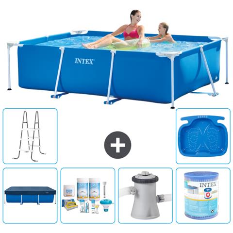 Piscina Fuori Terra - Rettangolo - 220x150x60 Cm - Blu - Include Accessori Coordinati A18 - Foto 1