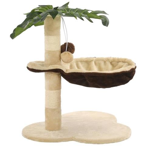 Lusso Casadino - Albero Per Gatti Con Tiragraffi In Sisal 50cm Beige E Marrone - Foto 1