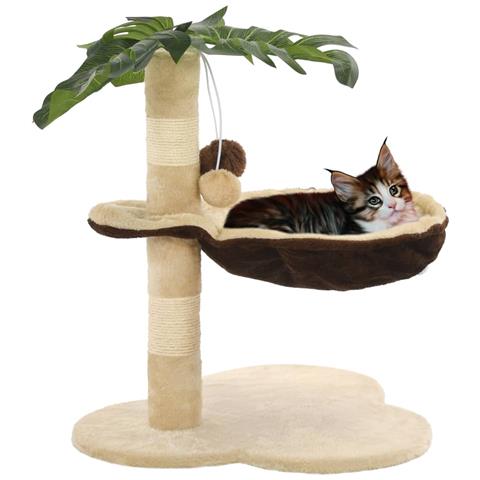 Lusso Casadino - Albero Per Gatti Con Tiragraffi In Sisal 50cm Beige E Marrone - Foto 7