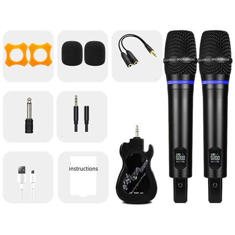 Riverbero Bluetooth Per Microfono Wireless In Confezione Da 2 Black - Foto 5