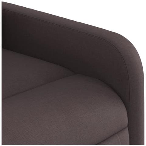 Poltrona Massaggiante Reclinabile Marrone Scuro in Tessuto - Foto 9