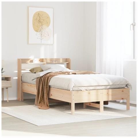 Letto senza Materasso 120x200 cm in Legno Massello di Pino - Foto 2