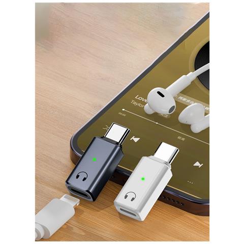 Adattatore Per Cuffie Da Lightning Femmina A Type-c Maschio Per Iphone 15 Grey - Foto 6