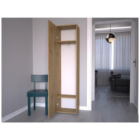 DUO SZAFKA ARTISAN armadio /guardaroba per camera da letto 2 ripiani 1 porta /porte Quercia - Foto 2