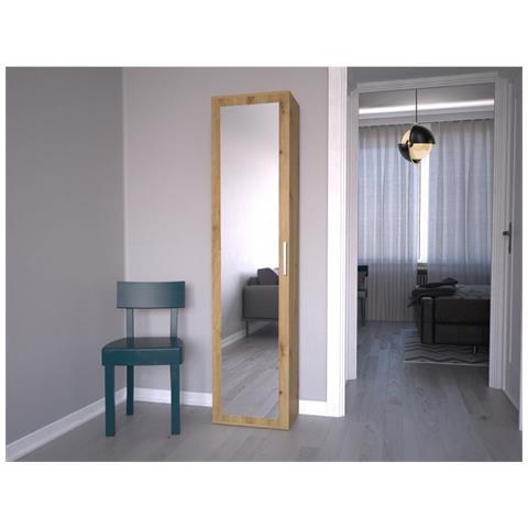 DUO SZAFKA ARTISAN armadio /guardaroba per camera da letto 2 ripiani 1 porta /porte Quercia - Foto 4