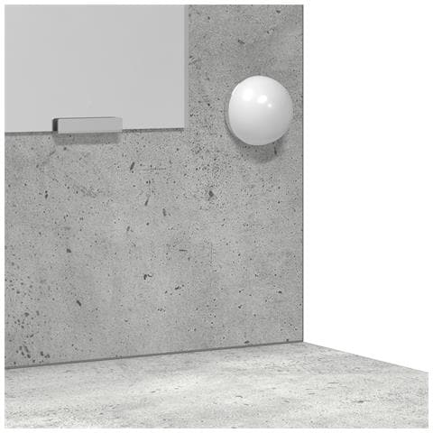 Set da Toeletta in 3 Pezzi con LED - Grigio Cemento Legno Ingegnerizzato - Foto 9