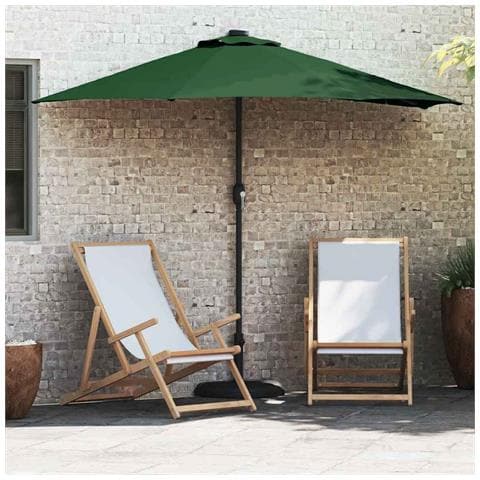 Parasol da giardino metà Verde 294 x 150 x 224 cm Tessuto - Foto 2