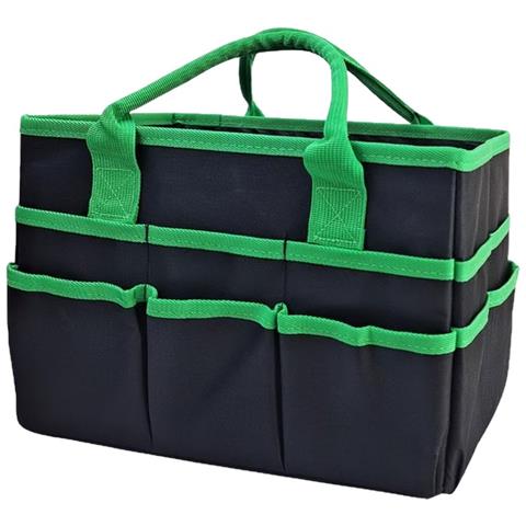 Borsa Porta Attrezzi Da Giardino In Tessuto Oxford - Organizer Portatile Con Tasche Multiple Green - Foto 1