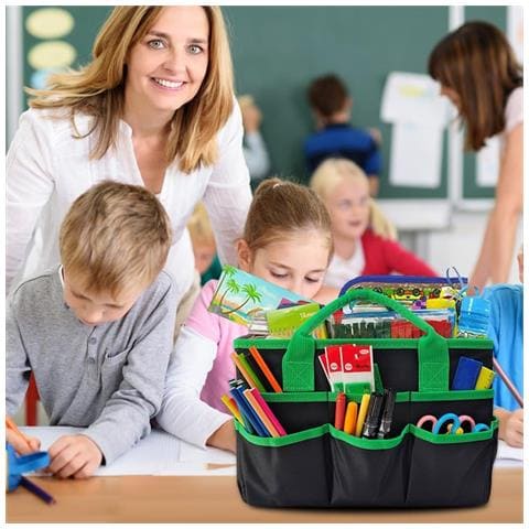 Borsa Porta Attrezzi Da Giardino In Tessuto Oxford - Organizer Portatile Con Tasche Multiple Green - Foto 4