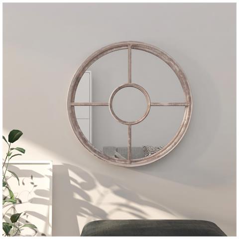 Lusso Casadino - Specchio Sabbia 60x4 Cm Ferro Rotondo Per Uso Interno - Foto 6