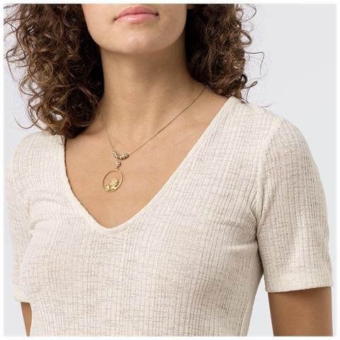 Girocollo In Oro Altalena Rosa - Foto 4