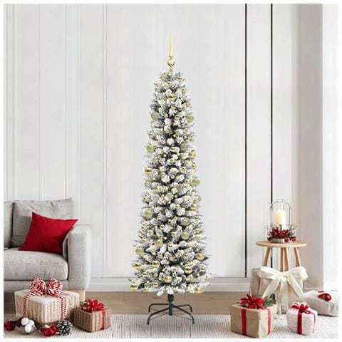 Albero di Natale artificiale con 300 LED Bianco 210 cm - Foto 2