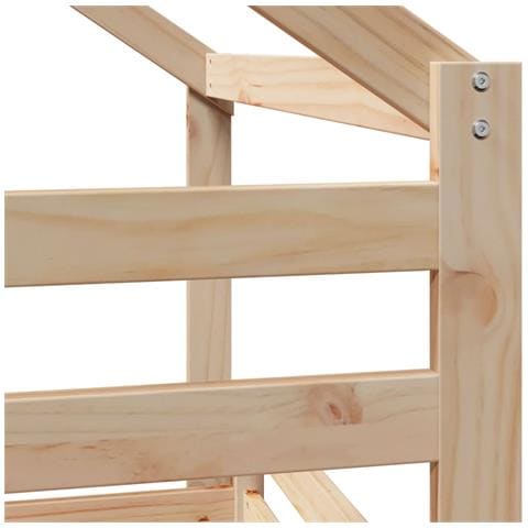 Letto a Castello senza Materasso 90x200cm Massello Pino - Foto 9