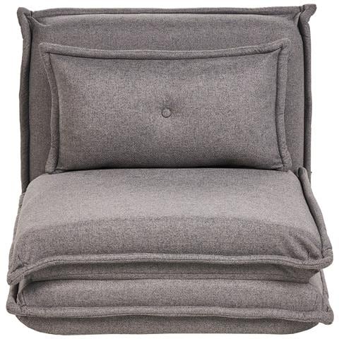 Divano Letto Singolo Dellen Tessuto Grigio Scuro - Foto 2