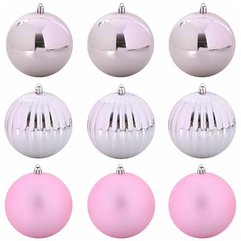 Set di Palle di Natale 9 pcs Rosa Plastica - Foto 1