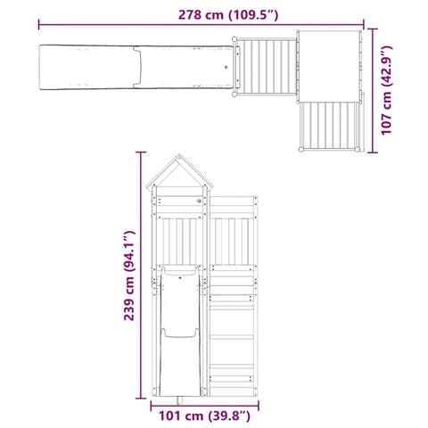 Set da Gioco da Esterno in Legno di Pino Impregnato - Foto 9