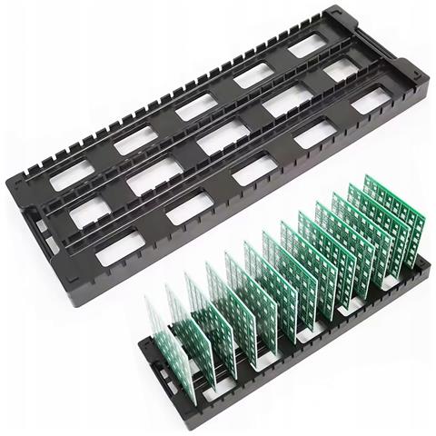 Supporto Antistatico Per Pcb 43x14 Cm - Struttura Esd Con 25 Tasche | Materiale Resistente | Per Montaggio E Test Schede Elettroniche - Foto 1