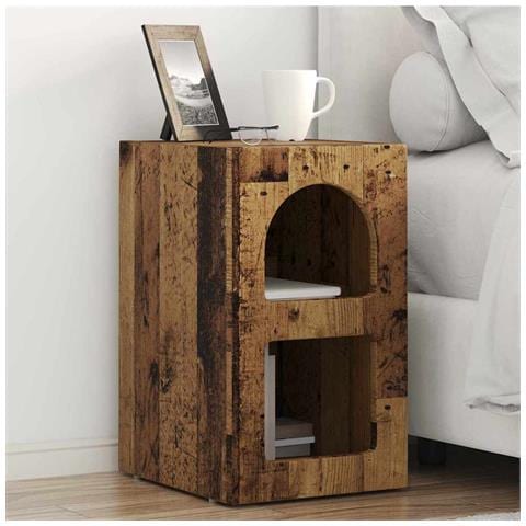 Comodino Legno vecchio 29,5 x 33,5 x 50 cm Legno multistrato - Foto 2