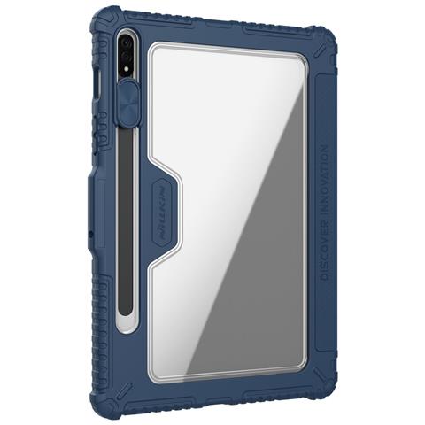Cover per Galaxy Tab S8 - Pelle /PU, Blu, Auto Wake /Sleep - Foto 2