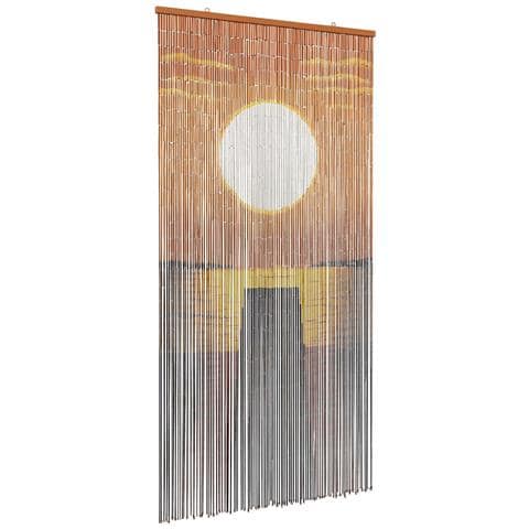Tenda per Porta Antinsetti multicolore 200 x 100 cm Bambù - Foto 1