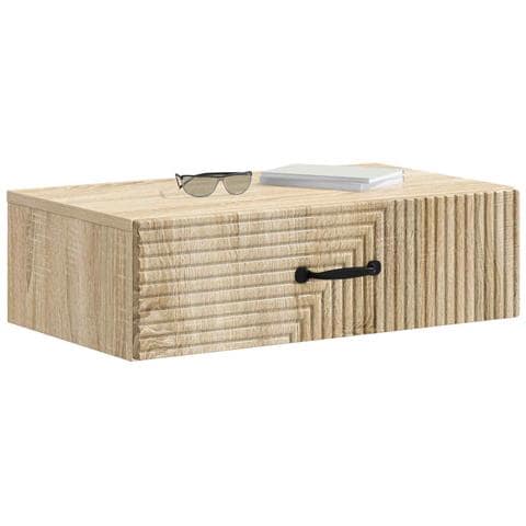 Tavolino da Parete Laterale Rovere Sonoma 59 x 34,5 x 17 cm - Foto 2