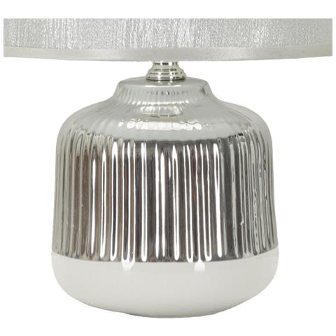 Lampada Da Tavolo Lucina Argento In Ceramica Ø20×29 Cm - Foto 2