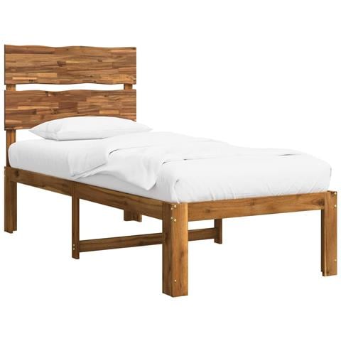 Letto Singolo con Testiera ROSTOCK Naturale 100 x 200 cm - Foto 1