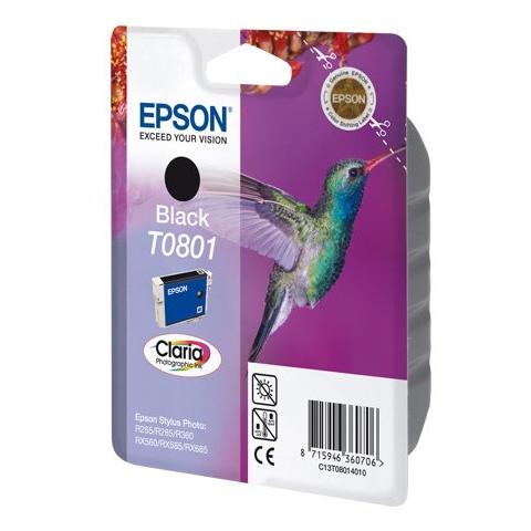 C13T08014010 Cartuccia Ink Originale Nera Stylus Foto R265 Capacità 330 Pagine - Foto 2