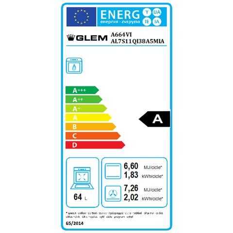 GLEM GAS - Cucina Gas A664VI 4 Fuochi Gas Forno Gas Classe A Dimensioni  60x60 Colore Inox Serie Alpha - ePRICE