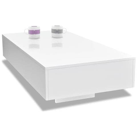 Tavolino Da Caffè Lucido Bianco - Foto 4