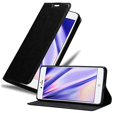 Custodia Compatibile Con Zte Nubia Z11 In Nero Di Notte - Coperchio Protettiva Con Chiusura Magnetica, Funzione Stand E Tasca Per Le Carte - Foto 1
