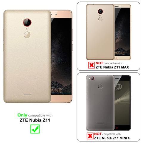 Custodia Compatibile Con Zte Nubia Z11 In Nero Di Notte - Coperchio Protettiva Con Chiusura Magnetica, Funzione Stand E Tasca Per Le Carte - Foto 11