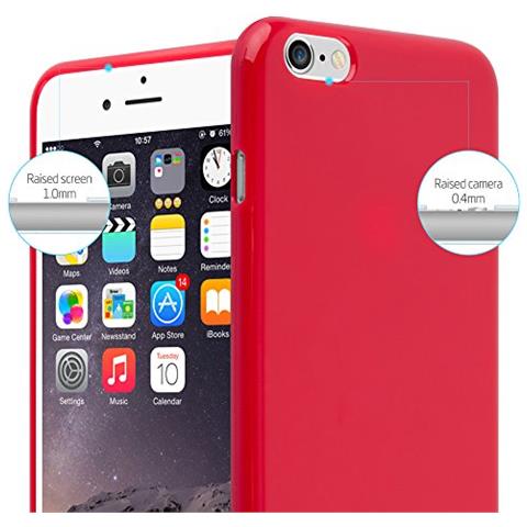 Cadorabo Custodia Compatibile Con Apple Iphone 6 Plus / Iphone 6s Plus In Jelly Rosso - Coperchio Protettivo In Silicone Tpu Flessibile - Foto 2
