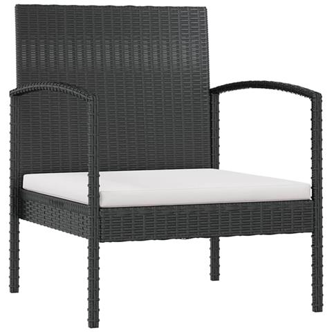 Set Divani Da Giardino 16 Pz Con Cuscini In Polyrattan Nero - Foto 10