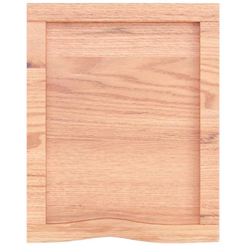 Piano Bagno Marrone 40x50x (2-4) cm Legno Massello Trattato - Foto 2
