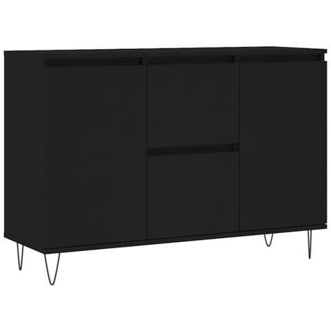Credenza Nera 104x35x70 Cm In Legno Multistrato - Foto 2